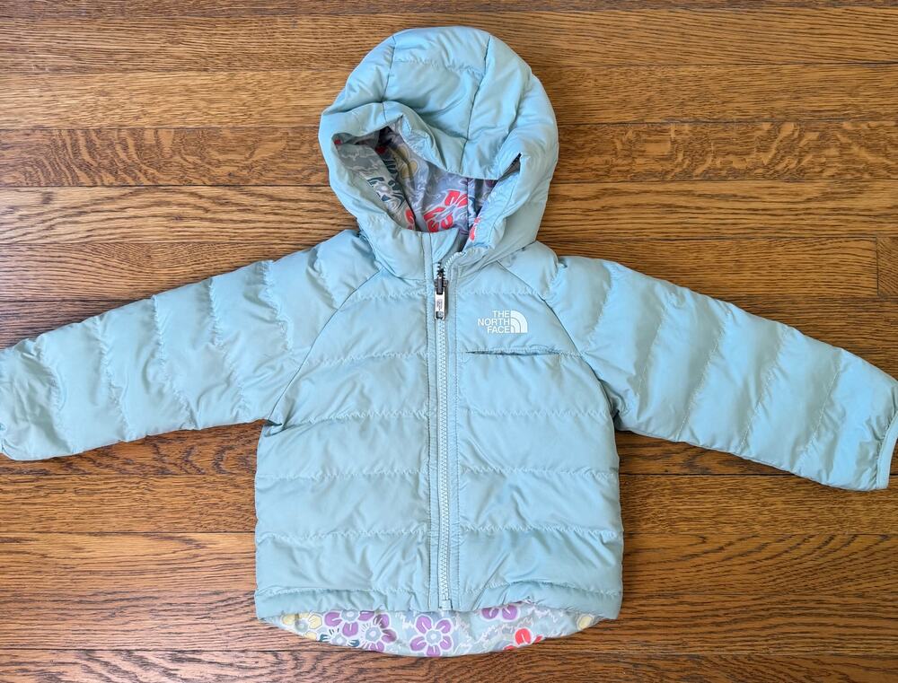 North Face Girls' Reversible Puffer Coat Size 6-12 Months